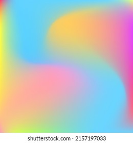 Rainbow Neon Color Green Blurry Texture. Dynamic Water Pastel Happy Blurred Wallpaper. Pink Light Liquid Curve Wavy Swirl Gradient Mesh. Blue Fluid Yellow Purple Multicolor Gradient Background.