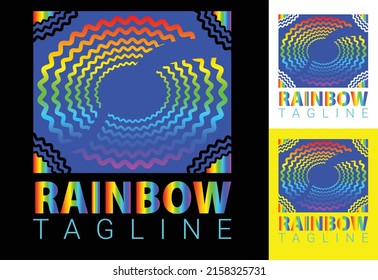 Neue Logo- und Symboldesign-Vorlage für Regenbogen