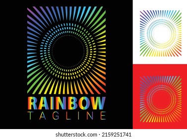 Neue Logo- und Symboldesign-Vorlage für Regenbogen