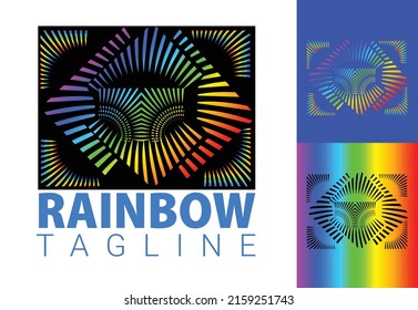 Rainbow new logo and icon design template