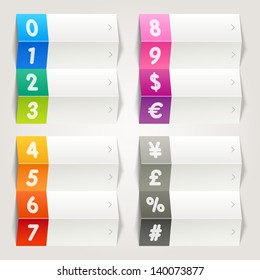 Rainbow - Numbers & Currency icons / Navigation template