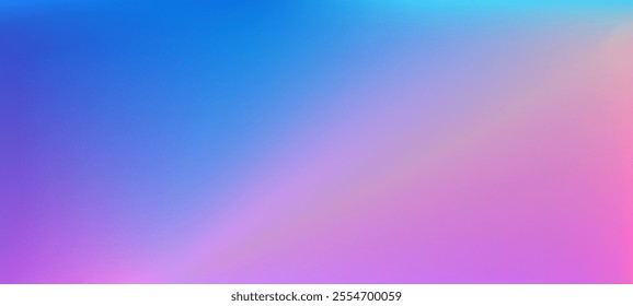 Rainbow ombre background with pastel gradient and hologram effect. Iridescent pink and purple abstract texture in soft vector pattern.