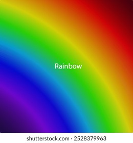 Rainbow on a black background. 