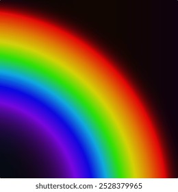 Rainbow on a black background. 