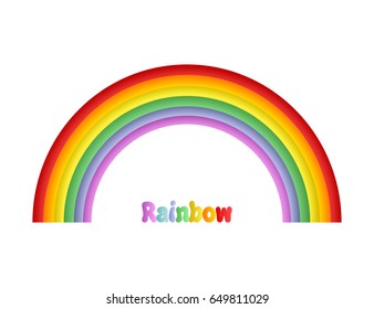 Rainbow on blank background