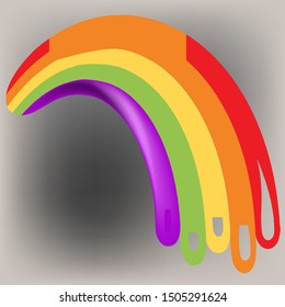 Rainbow on a grey autumn day