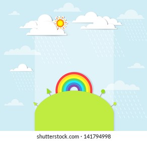 rainbow on the hill