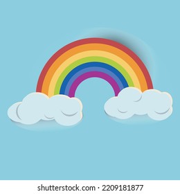 Rainbow on sky ,summer concept.