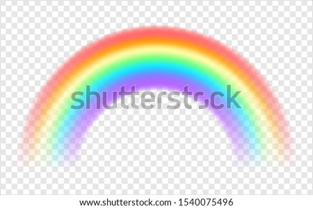 Rainbow on a transparent background. Color realistic spectrum. Vector illustration, eps 10 商業照片 © 