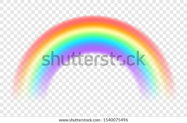 透明な背景に虹 カラーのリアルなスペクトル ベクターイラスト Eps10 のベクター画像素材 ロイヤリティフリー