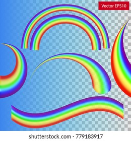 rainbow on a transparent background. Element of design