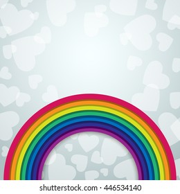 Rainbow on white. Rainbow abstract background. Rainbow border. Rainbow vector colors.