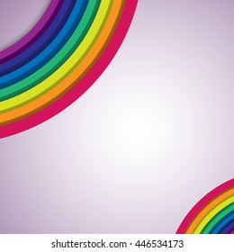 Rainbow on white. Rainbow abstract background. Rainbow border. Rainbow vector colors. Rainbow illustration. Rainbow circles. Rainbow arch.