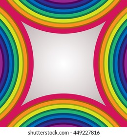 Rainbow on white. Rainbow abstract background. Rainbow border. Rainbow vector colors.