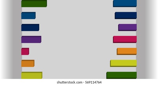 Rainbow on white. Rainbow abstract background. Rainbow border. Rainbow vector colors..