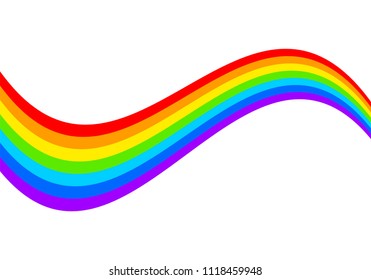 Rainbow on white background