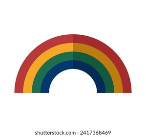 Regenbogen auf weißem Hintergrund. St. Patrick's Day