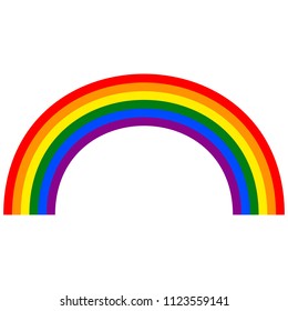 Rainbow On White Background Vector Art Stock Vector (Royalty Free ...