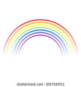 Rainbow on white background. Vector illustration