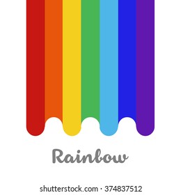 Rainbow on white background. Vector illustration.