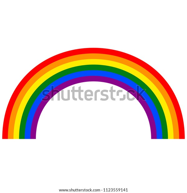Rainbow On White Background Vector Art Stock Vector (Royalty Free ...