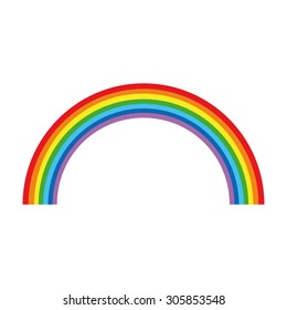 Rainbow on a white background. Vetor illustration. 