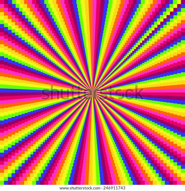 Rainbow Optical Illusion Rainbow Psychedelic Optical Stock Vector