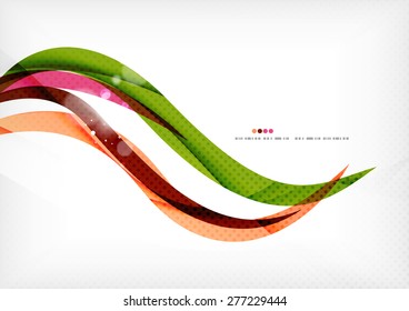 Rainbow orange red brown line design. Modern shiny background