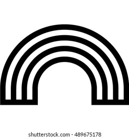 rainbow outline icon