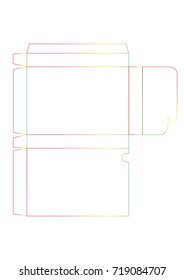 Rainbow outlined template for small packaging