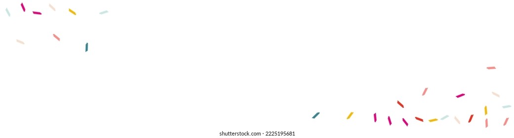 Rainbow Paint Carnaval Vector White Panoramic Background. Carnival Shavings Invitation. Top Dust Design. Falling Smear Decoration Card.