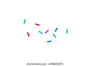 Rainbow Paint Flying Vector White Background. Festive Confetti Background. Effect Dust Card. Falling Brush Fun Design.