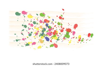 Rainbow paint splash background. Colorful explosion of holi paint. Colorful watercolor splashes. Bright watercolor vector spots. Watercolor Brush Strokes Abstract.