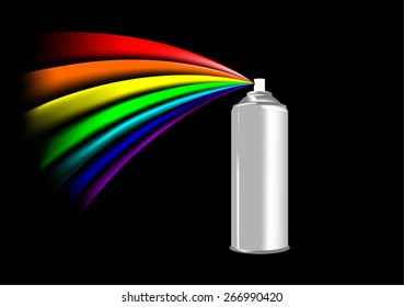 rainbow paint spray