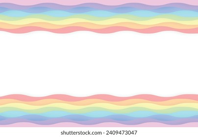 Fondo de la ola de corte de papel arco iris