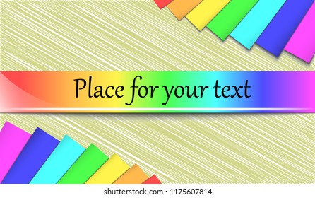 Rainbow paper with tape
