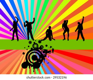 rainbow party - vector