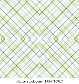 Rainbow Pastel Argyle Plaid Tartan textured Seamless pattern design suitable for fashion textiles and graphics