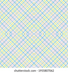 Rainbow Pastel Argyle Plaid Tartan textured Seamless pattern design suitable for fashion textiles and graphics