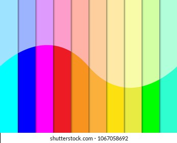 Rainbow and rainbow pastel art background. Vector background.