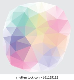 Rainbow Pastel Background. Abstract Polygonal Mosaic background of triangles. Blurry Rainbow grid. Vector illustration for your artwork. Creative Design Templates. For banners, postcards, holiday.