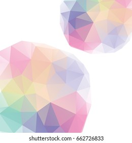 Rainbow Pastel Background. Abstract Polygonal Mosaic background of triangles. Blurry Rainbow grid. Vector illustration for your artwork. Creative Design Templates. For banners, postcards, holiday.