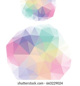 Rainbow Pastel Background. Abstract Polygonal Mosaic background of triangles. Blurry Rainbow grid. Vector illustration for your artwork. Creative Design Templates. For banners, postcards, holiday.