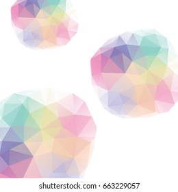 Rainbow Pastel Background. Abstract Polygonal Mosaic background of triangles. Blurry Rainbow grid. Vector illustration for your artwork. Creative Design Templates. For banners, postcards, holiday.