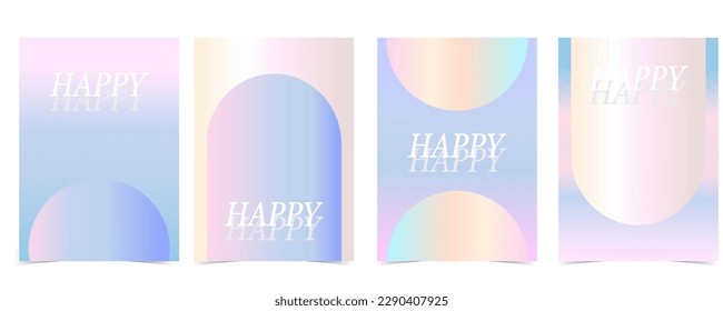 Rainbow pastel background with y2k style