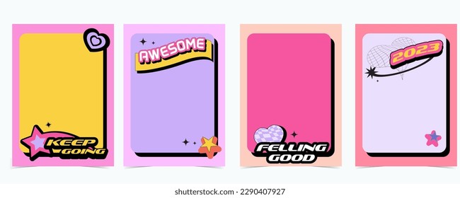 Rainbow pastel background with y2k style