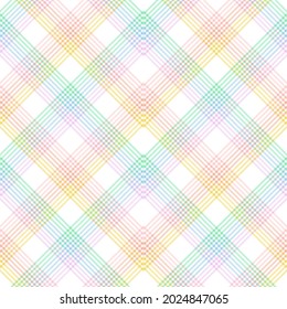 Rainbow Pastel Chevron Plaid Tartan textured Seamless pattern design suitable for fashion textiles and graphics