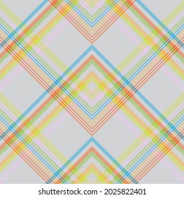 Rainbow Pastel Chevron Plaid Tartan textured Seamless pattern design suitable for fashion textiles and graphics