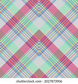 Rainbow Pastel Chevron Plaid Tartan textured Seamless pattern design suitable for fashion textiles and graphics