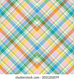 Rainbow Pastel Chevron Plaid Tartan textured Seamless pattern design suitable for fashion textiles and graphics